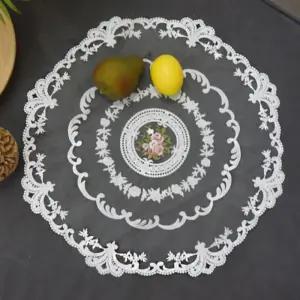 044 팔각 원 레이스 테이블매트 러너 테이블보 식탁보 장식 홈카페꾸미기 소품 협탁