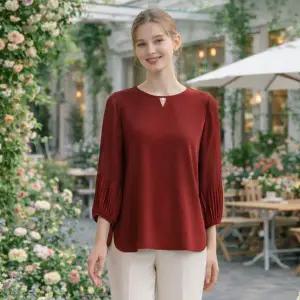 에스연 25SS 엘르 쉬폰 블라우스 4종