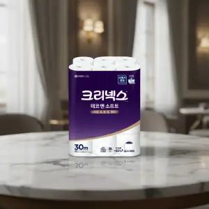 크리넥스 데코앤소프트 프리미엄 3겹 두루마리 화장지 30M 24롤
