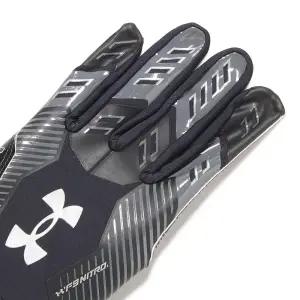 [정품] 언더아머 Under Armour 남성용 F9 니트로 축구 장갑, (001) 블랙 캐슬락 메탈릭 실버 886954