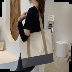 버킷백 여성 지퍼 캔버스 빅사이즈 에코백 숄더 보부상 가방