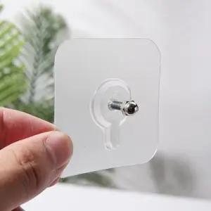 투명 접착 벽걸이 고정 후크 볼트형 6사이즈