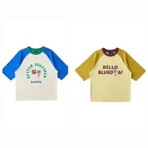 [블루독](센텀시티점)25A15-331-01(CR)블럭7부레글런티셔츠(정상가 65,000) 2컬러 택 1