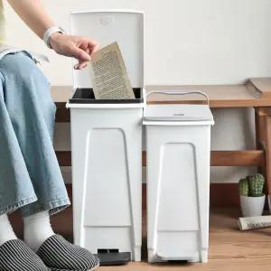 깔끔한 디자인 핸들 페달휴지통 쓰레기통15L 20L 휴지통 페달휴지통