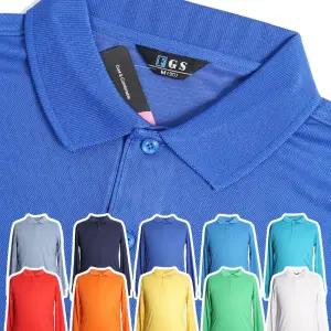 에어로쿨 카라 긴팔 티셔츠 베이직 솔리드 남여공용 쿨론 속건 단체복