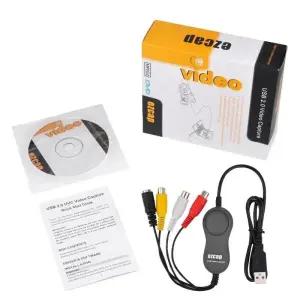 EZCAP 159 USB 2.0 오디오 비디오 그래버 캡처 변환기 아날로그 비디오-디지털 형식 VHS 캠코더 EZCAP159 F