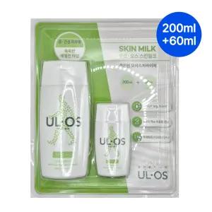 우르오스 올인원 스킨밀크(200ml+60ml)/남자화장품/남성스킨로션/여드름피부/촉촉한에멀전/민감피부/유수분밸런스/올인원/48시간보습