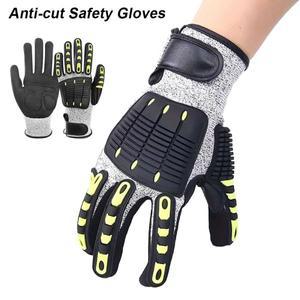 1쌍 방진 보호 작업 장갑 안티 스매싱 야외 구조 충돌 방지 장갑 레벨 5 절단 방지 S/M/L/XL/2XL