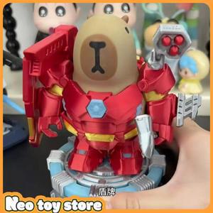 카툰 아이언 카피바라 히어로 마그네틱 아머 스파이더맨 인형 수제 창의적 장난감 수집호환 액션 피규어 선