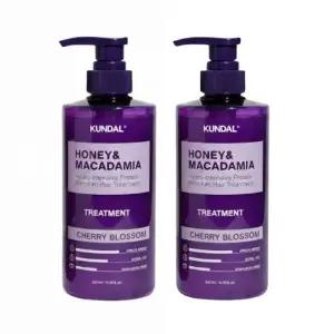 쿤달 허니 앤 마카다미아 단백질 트리트먼트 체리블러썸향 500ml 2개