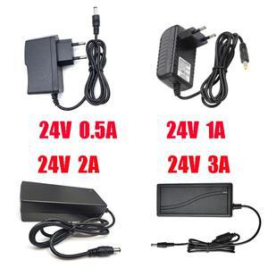 전원 공급 장치 충전기 어댑터 컨버터 DC EU 플러그 호버 보드 LED 조명용 24V 0.5A 3A