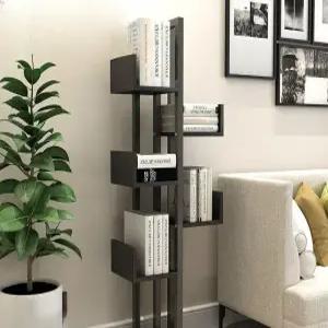 북타워 스탠딩 선반 책꽂이 책장 다용도 북선반 거실 벽선반 인테리어 책 수납 북 월넛