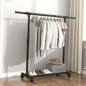길이 조절 행거 튼튼한 조립식 공간활용 이동식 행거 다용도 철제 정리