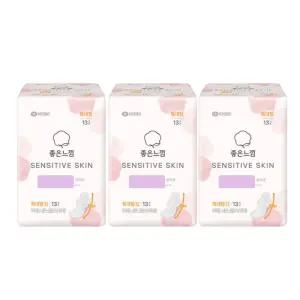 좋은느낌 생리대 특대형 센서티브스킨 33cm 13매 X 3