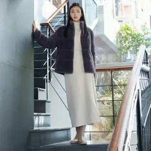 [최초가 69 900원]25FW 기모 크레이프 텐션 슬릿 스커트