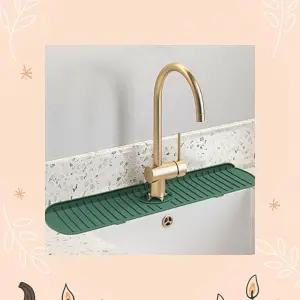 배수홀 수전 패드 경사형 물막이 주방 실리콘 수도꼭지 물때 방지