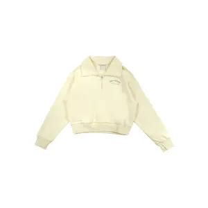 디스커버리 여성 크롭 트레이닝 반집업 맨투맨 티셔츠 DWTR43041-LYS