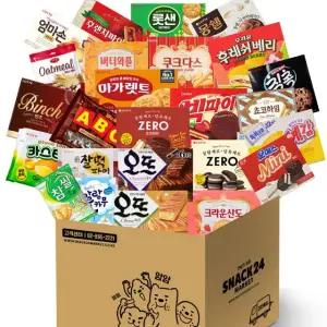 [스낵24] 사무실 25종 한달살기 대용량 박스과자세트