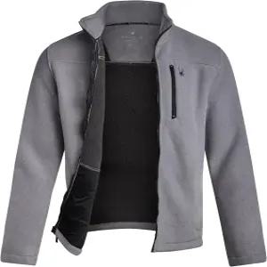 스파이더 남성 플리스 재킷 - 풀 집업 경량 셰르파 가을 겨울 야외 하이킹용 포켓 포함