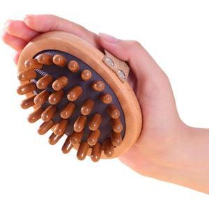 바디 구아샤 도구 나무 테라피 마사지 셀룰라이트 림프 배수용 브러쉬 근육통 완화