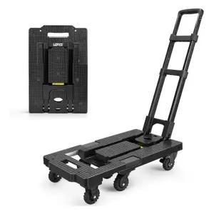 리버스 익스텐션 폴딩카트 브레이크형 LRC-160 7바퀴 저소음 블랙 시장 쇼핑 캠핑 마트 택배 150kg