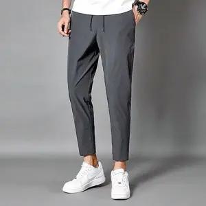 편한 린넨 여름 와이드 정장 데님 일자 남성 wFT5+9pTz