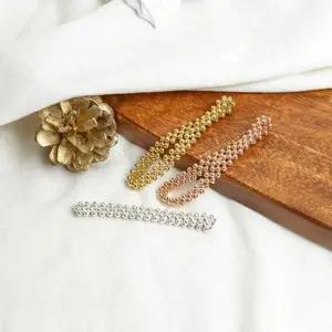 (실버) 3 라인 볼 팔찌