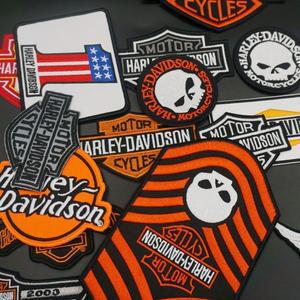 오토바이 자수 패브릭 가죽 재킷 조끼 뒷면 장식 패치워크 벨크로 할리 데이비슨 액세서리