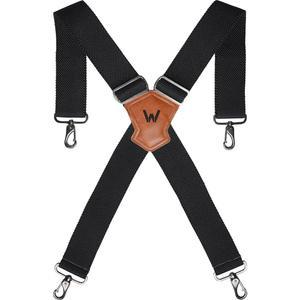 WELKINLAND HD 신축성 있는 작업용 멜빵, 남성용 튼튼한 5.1cm(2인치) 너비의 청바지용 서스펜더, 벨트 루프용 후크가 서스펜더