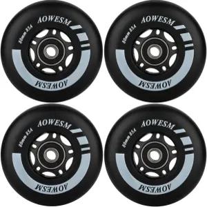 AOWESM 인라인 스케이트 휠 80mm 76mm 72mm 85a 야외 실내 블랙 블루 레드 롤러 하키 블레이드 교체