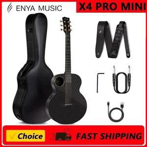 Enya 탄소 섬유 어쿠스틱 일렉트릭 기타 X3 X4 Pro(하드 케이스 가죽 스트랩 악기 케이블 or USB Type-C 포