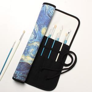 캔버스 수채화 펜 보관 가방 그림 케이스 브러시 롤러 셔터 휴대용 연필 스케치