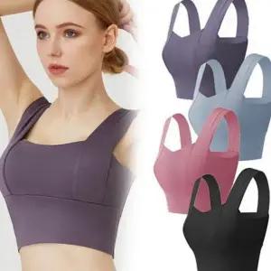 여성 요가복 상의 나시 브라 필라테스 여성 스포츠 탑 러닝 무브 스포츠브라 스퀘어넥 트레이닝 액티브
