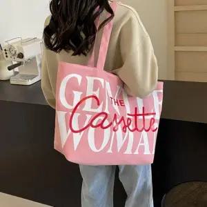 여성 3컬러 캐주얼 레터링 빅사이즈 캔버스 숄더백 캔버스백 봄가방 꽃무늬가방 체크가방