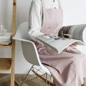 면 앞치마 실용적 플라워 요리용 원피스형 앞치마 작업용 주머니 주방 조절