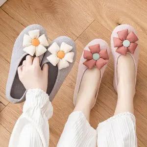 거실 덧신 슬리퍼 플라워 실내 데일리 꽃 덧신 슬리퍼 사계절 바닥