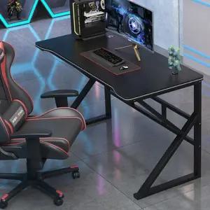 와이드 컴퓨터 책상 데스크탑 스틸 작업용 게이밍 컴퓨터 책상 다용도 스틸프레임 인체공학 디자인 라운딩