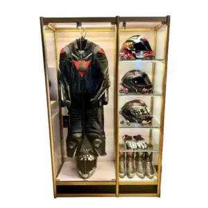 헬멧 의류 진열장 쇼케이스 캐비닛 장비 디스플레이