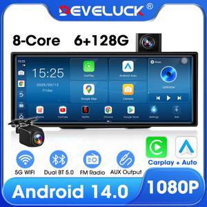 11.26인치 안드로이드 14 6+128G 4K 대시캠 무선 카플레이 스크린 오토 차량용 DVR 멀티미디어 GPS 내비게