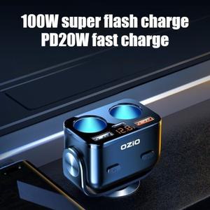 2026 자동차 시가잭 소켓 어댑터 라이터 QC3.0 고속 충전기 듀얼 USB 다기능 분배기 9.5A 103W