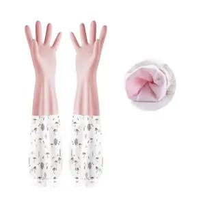 기모 고무장갑 김장 면코팅 긴고무장갑 겨울