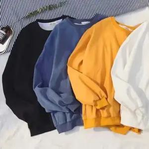 남성 캐주얼 오버핏 베이직 기모안감 맨투맨 티셔츠 MIY8+4jjE