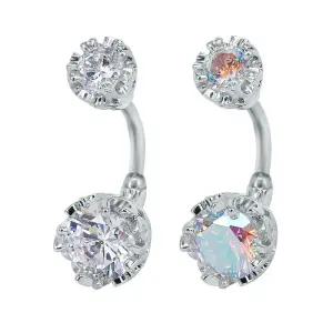 트윙클 룩 실버 크리스탈 배꼽 피어싱 2종 이너컨츠피어싱 써지컬피어싱