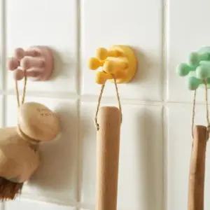 칫솔케이스 다용도 홀더 칫솔걸이 무타공 부착식 문어발 벽걸이