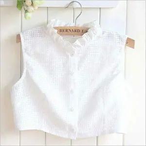 넥케이프 258VVG74 가짜 프릴 블라우스 페이크카라 이너카라