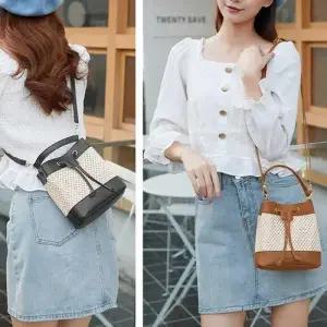 복조리 라탄짜임 숄더 크로스백 데일리백 캐주얼가방 WFE21CE