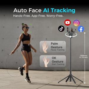 호환 자동 얼굴 추적 삼각대360  회전 셀카봉 스마트 AI 모션 센서  인식  1축 짐벌 스테빌라이저