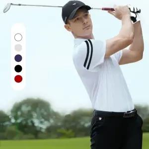 남자 여름 헨리넥 2줄 골프 반팔 쿨티셔츠 ucf2+2QNU