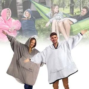 캠핑 블랭킷 후드 판초 담요 차박 극세사 망토 침낭