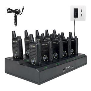 성인용 레테비스 RT22S 무전기, 휴대용 FRS 갱 멀티 학교용 충전 양방향 보기 충전기, 라디오(10팩), 비즈니스 진행 10방향 창고 라디오 상황